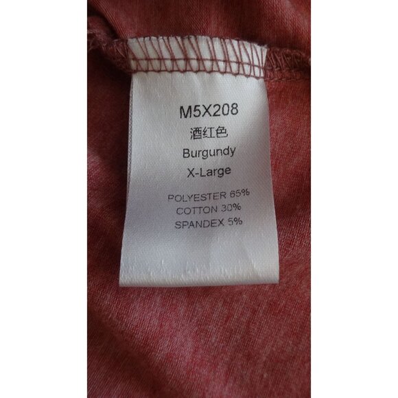 Farysays Women's Ruched V Neck Top Pink Long Sleeve with Ruffle Size XL - Picture 4 of 4